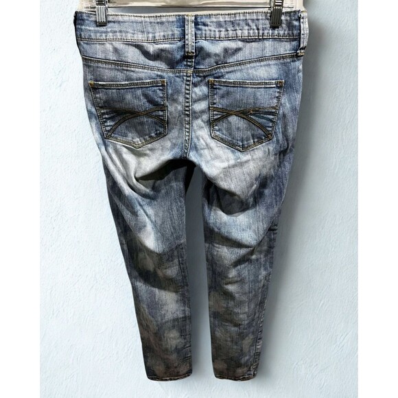 Decree Jeans Women's 3 Super Skinny Blue Low Rise Stretch Denim Festival Casual - Picture 2 of 9